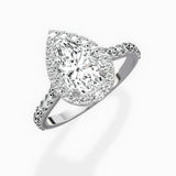 Secret Diamond Halo Engagement Ring