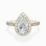 Secret Diamond Halo Engagement Ring