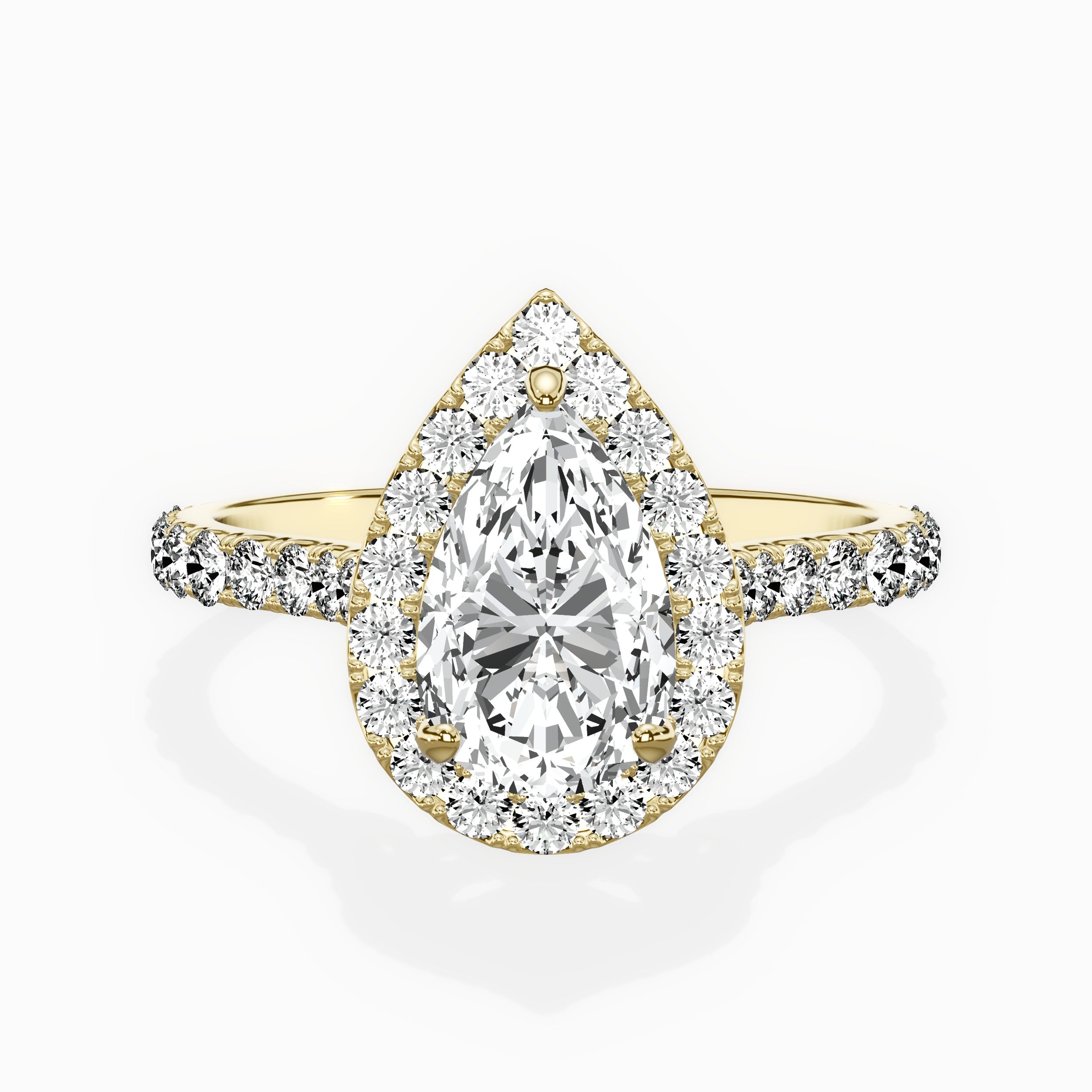 Secret Diamond Halo Engagement Ring