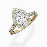 Secret Diamond Halo Engagement Ring