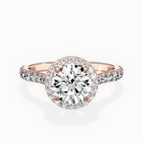 Secret Diamond Halo Engagement Ring