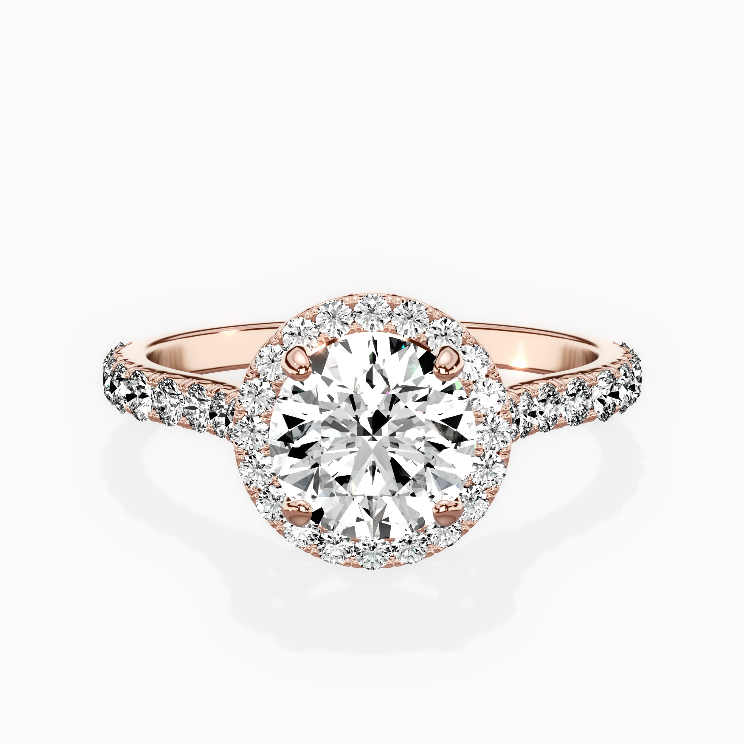 Secret Diamond Halo Engagement Ring