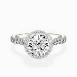 Secret Diamond Halo Engagement Ring
