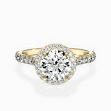 Secret Diamond Halo Engagement Ring