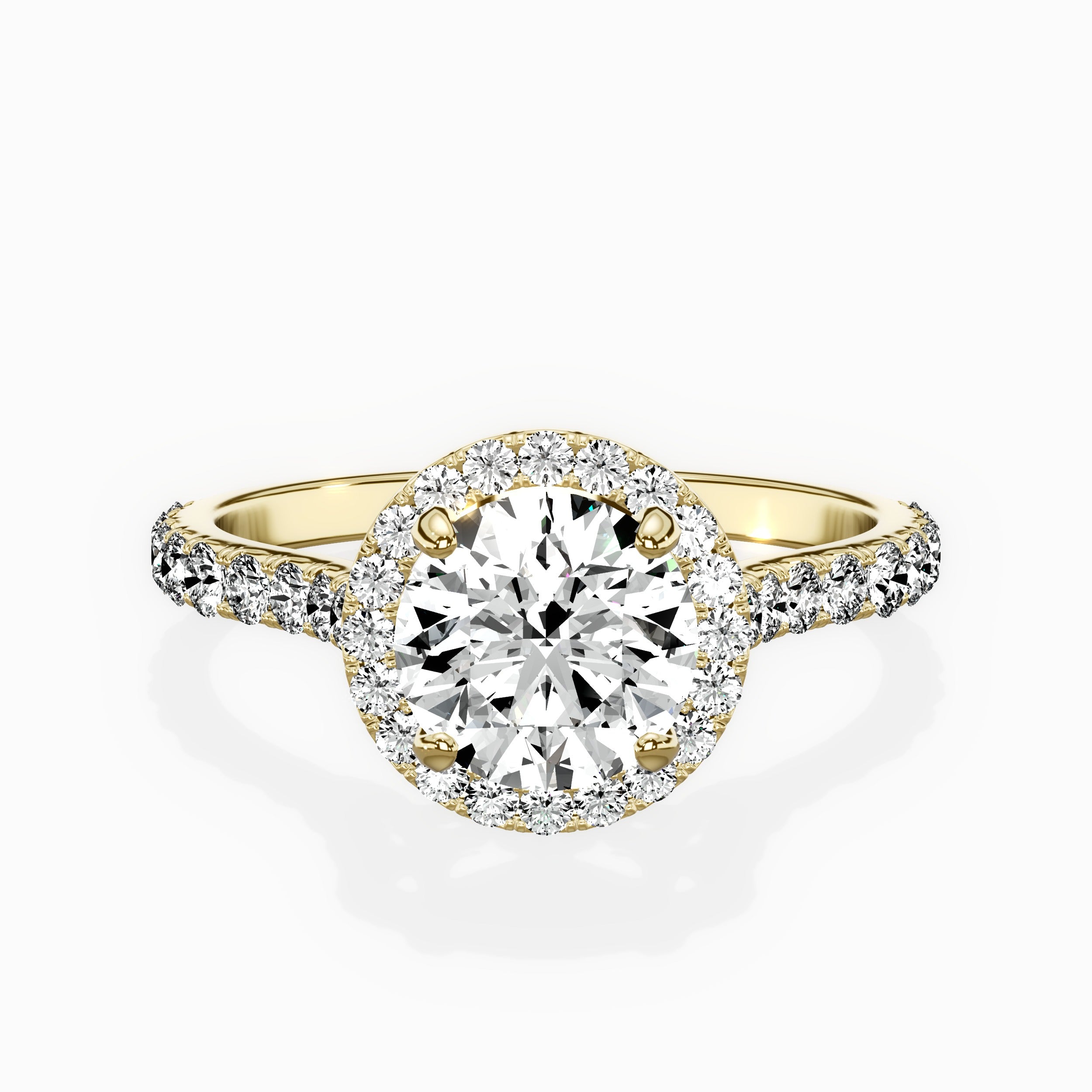 Secret Diamond Halo Engagement Ring