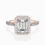 Secret Diamond Halo Engagement Ring