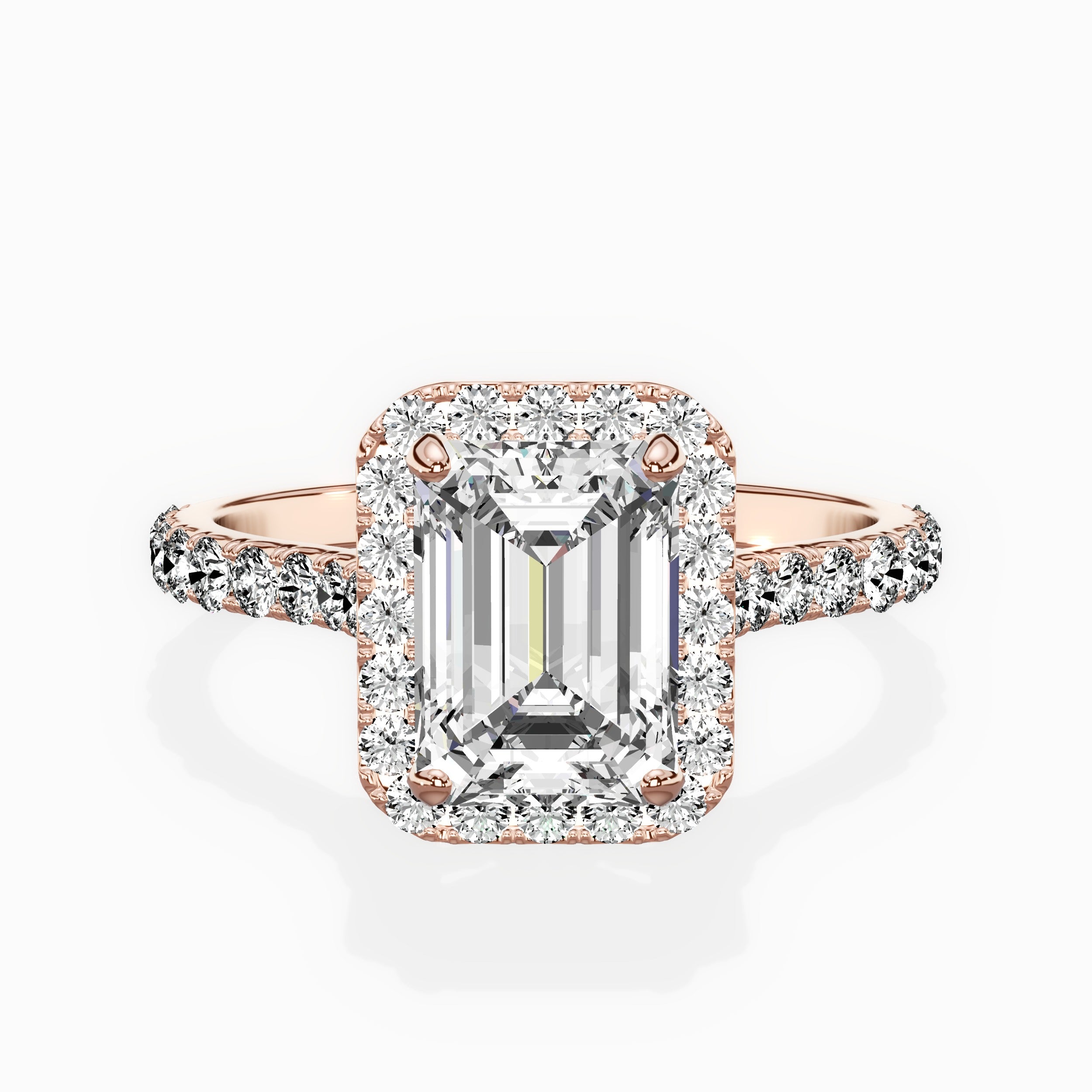 Secret Diamond Halo Engagement Ring