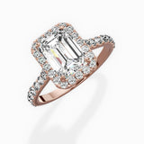 Secret Diamond Halo Engagement Ring