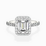 Secret Diamond Halo Engagement Ring