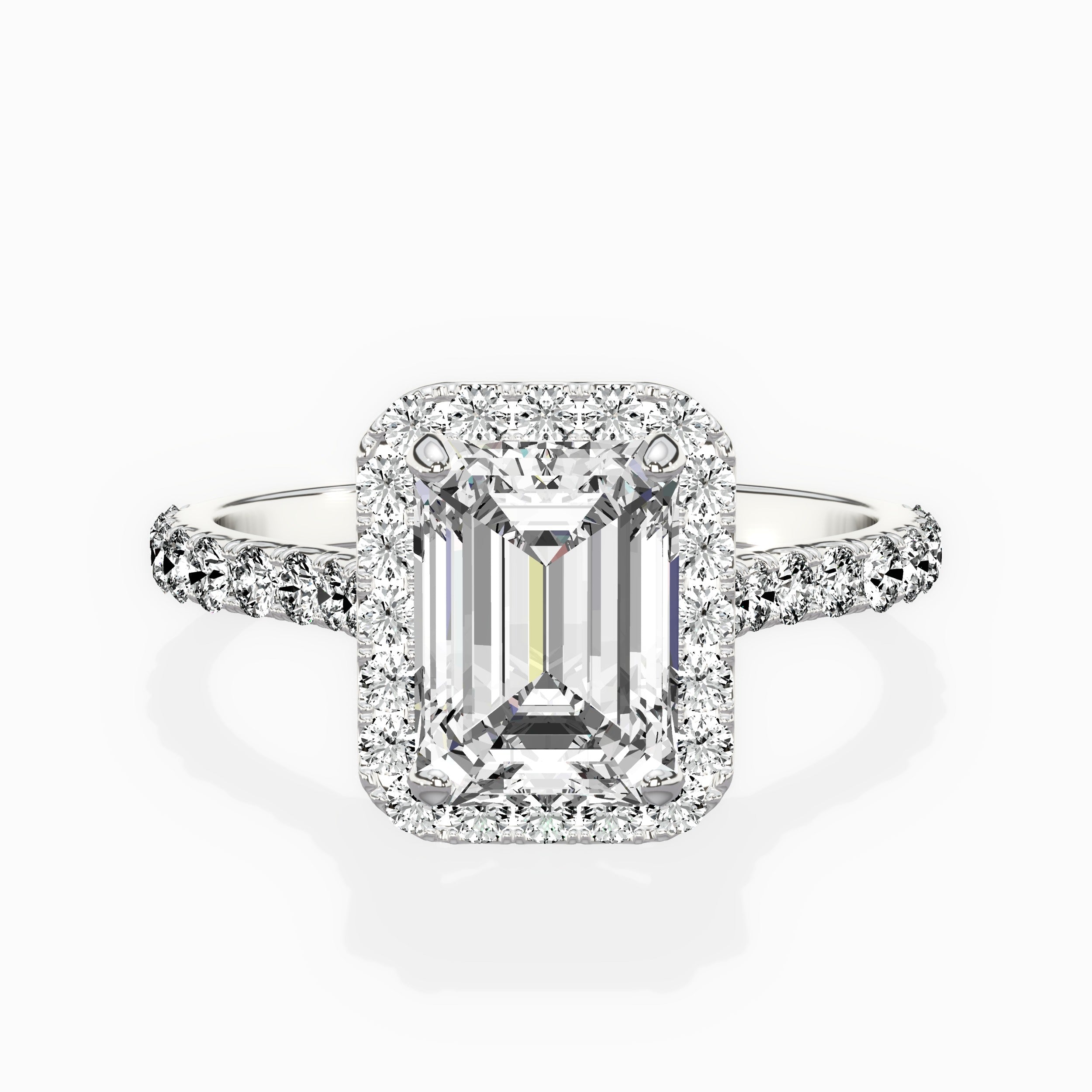 Secret Diamond Halo Engagement Ring