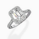 Secret Diamond Halo Engagement Ring