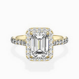 Secret Diamond Halo Engagement Ring
