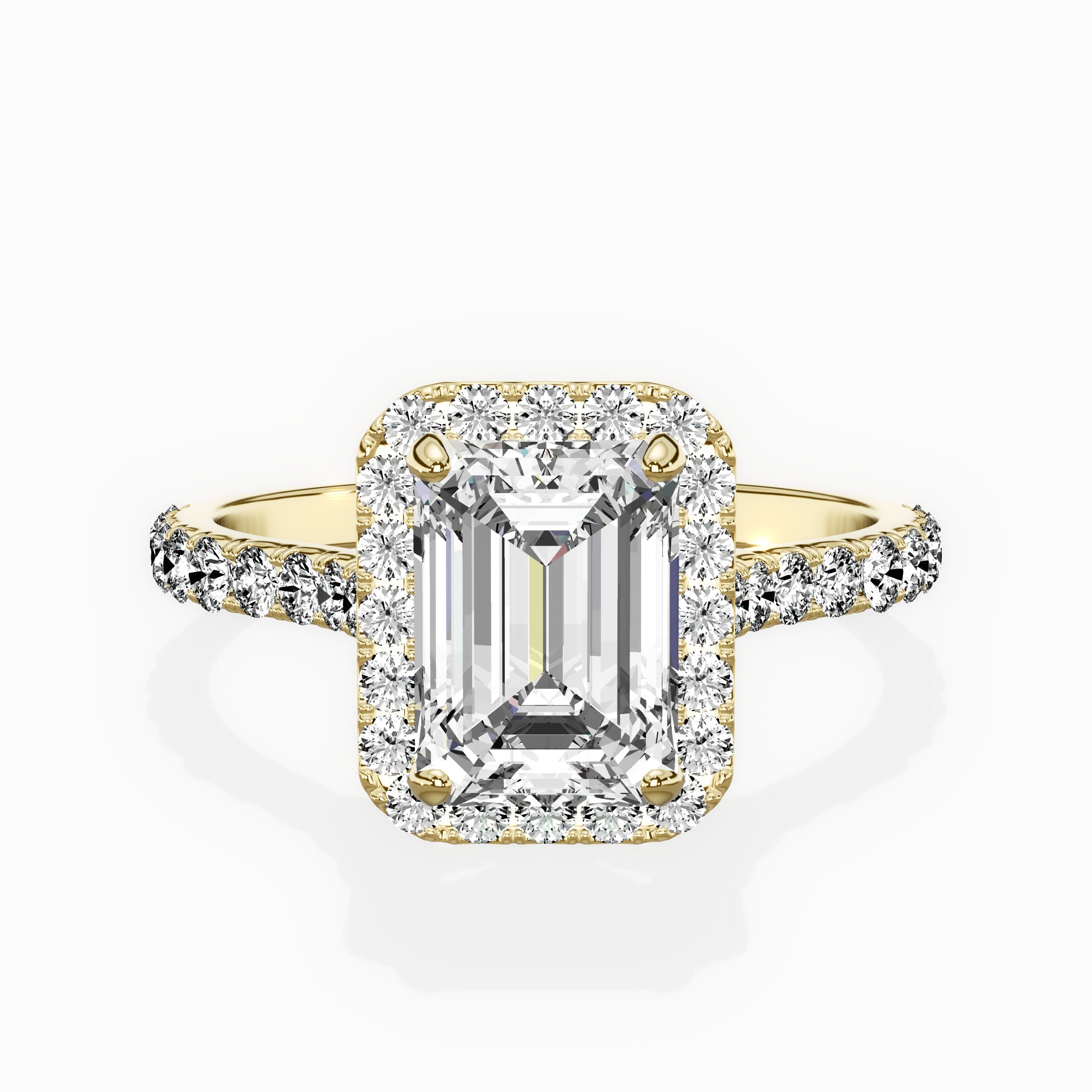 Secret Diamond Halo Engagement Ring
