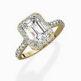 Secret Diamond Halo Engagement Ring