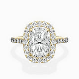 Secret Diamond Halo Engagement Ring