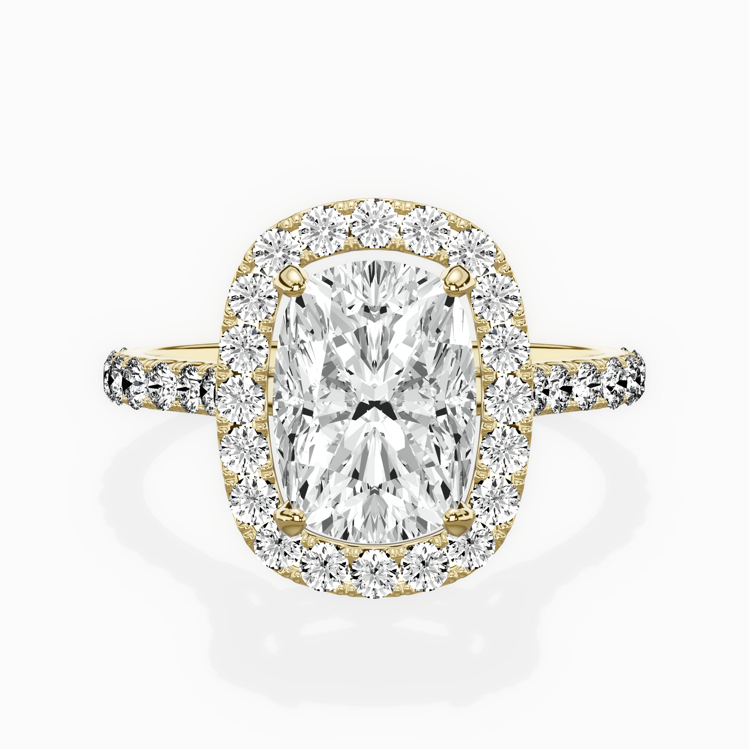Secret Diamond Halo Engagement Ring