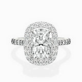 Secret Diamond Halo Engagement Ring