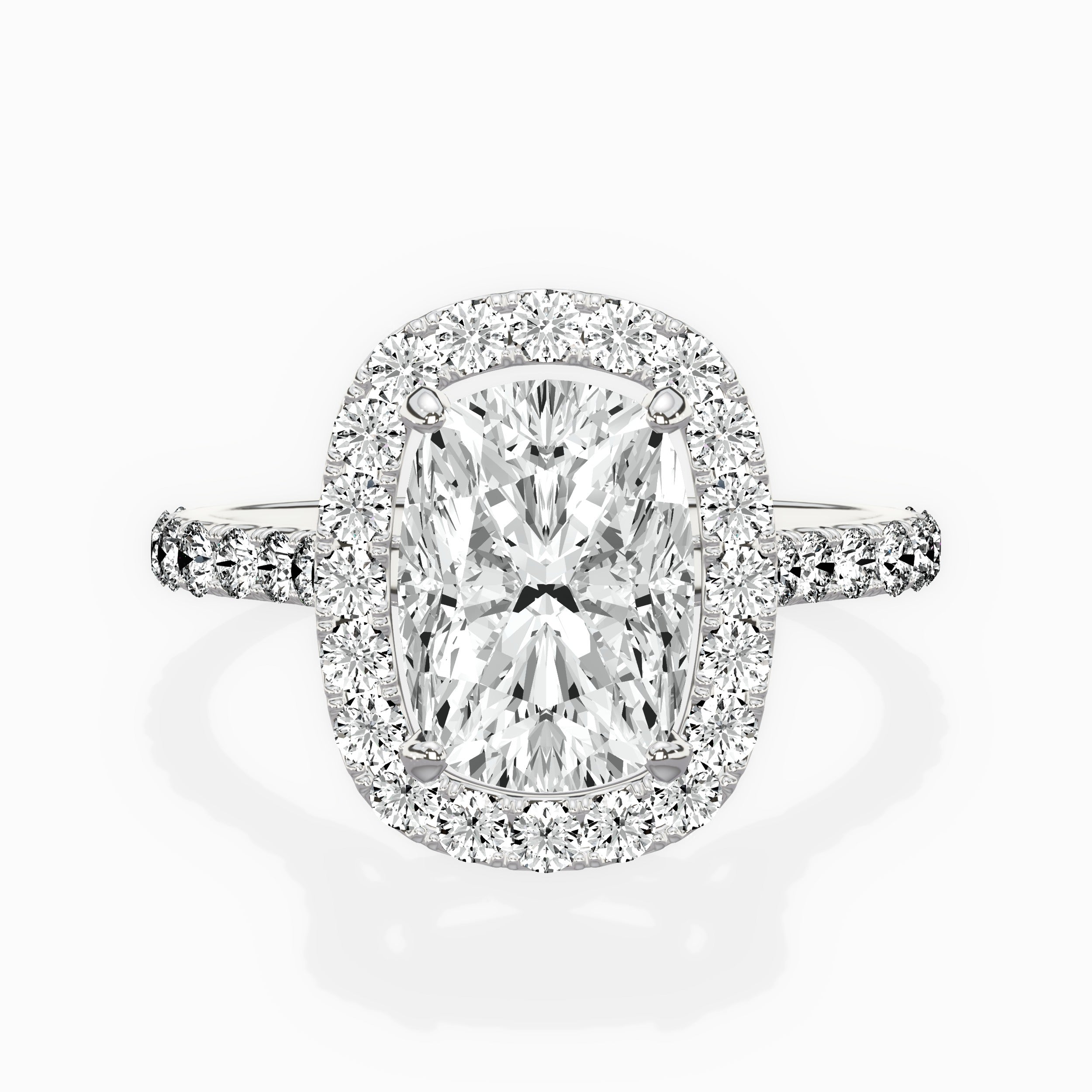 Secret Diamond Halo Engagement Ring