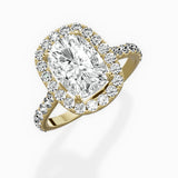 Secret Diamond Halo Engagement Ring