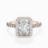 Secret Diamond Halo Engagement Ring