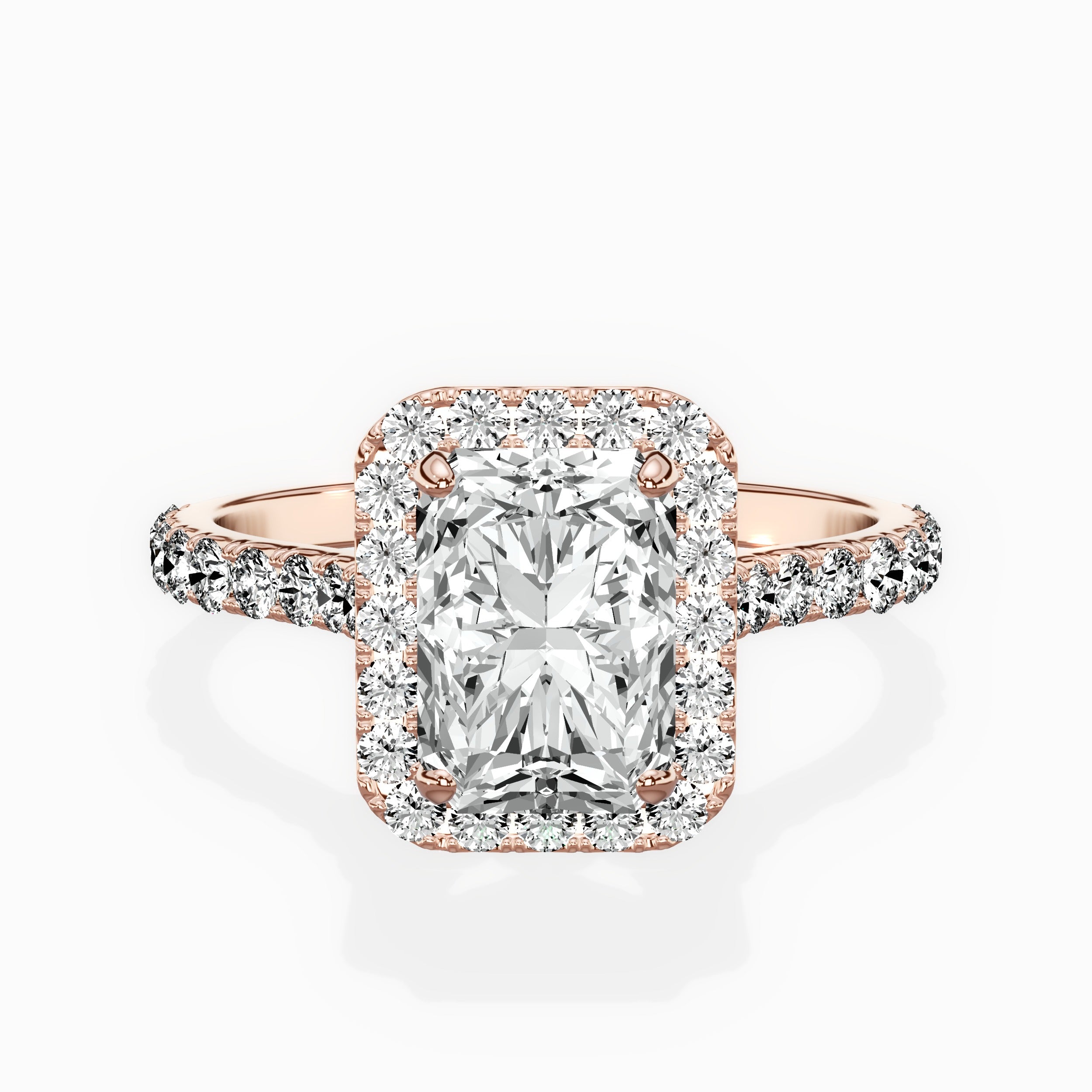 Secret Diamond Halo Engagement Ring