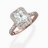 Secret Diamond Halo Engagement Ring