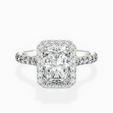 Secret Diamond Halo Engagement Ring