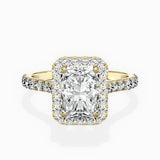 Secret Diamond Halo Engagement Ring