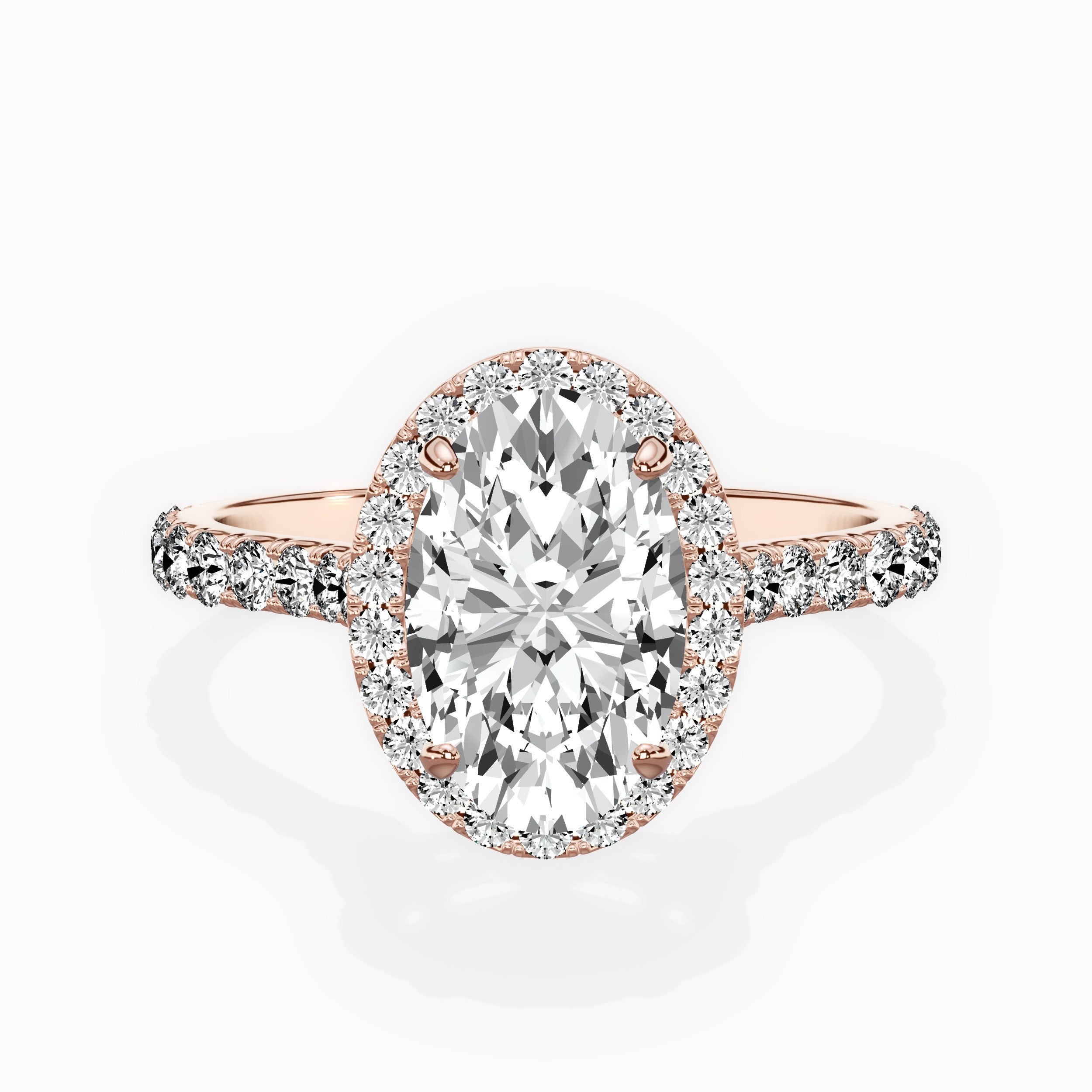 Secret Diamond Halo Engagement Ring