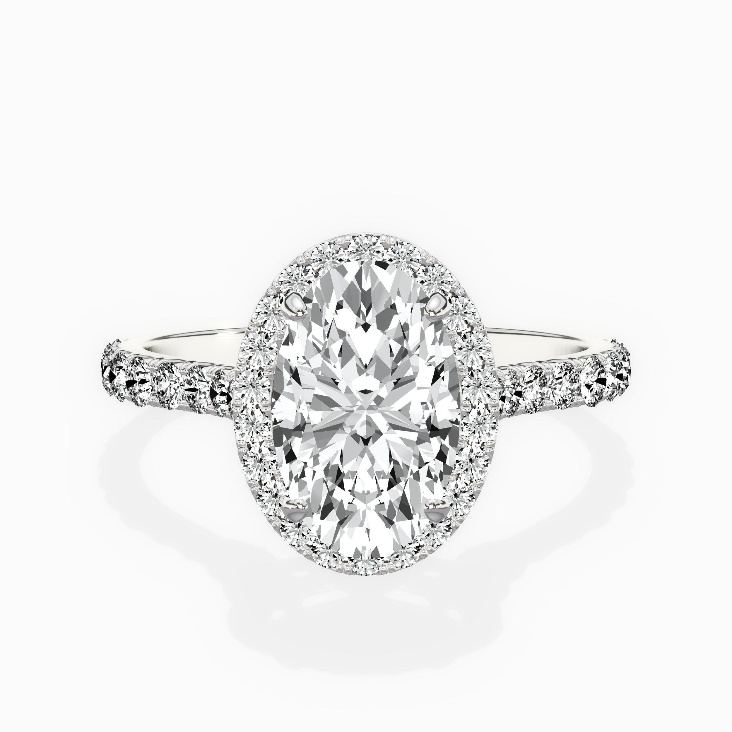 Secret Diamond Halo Engagement Ring