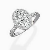Secret Diamond Halo Engagement Ring