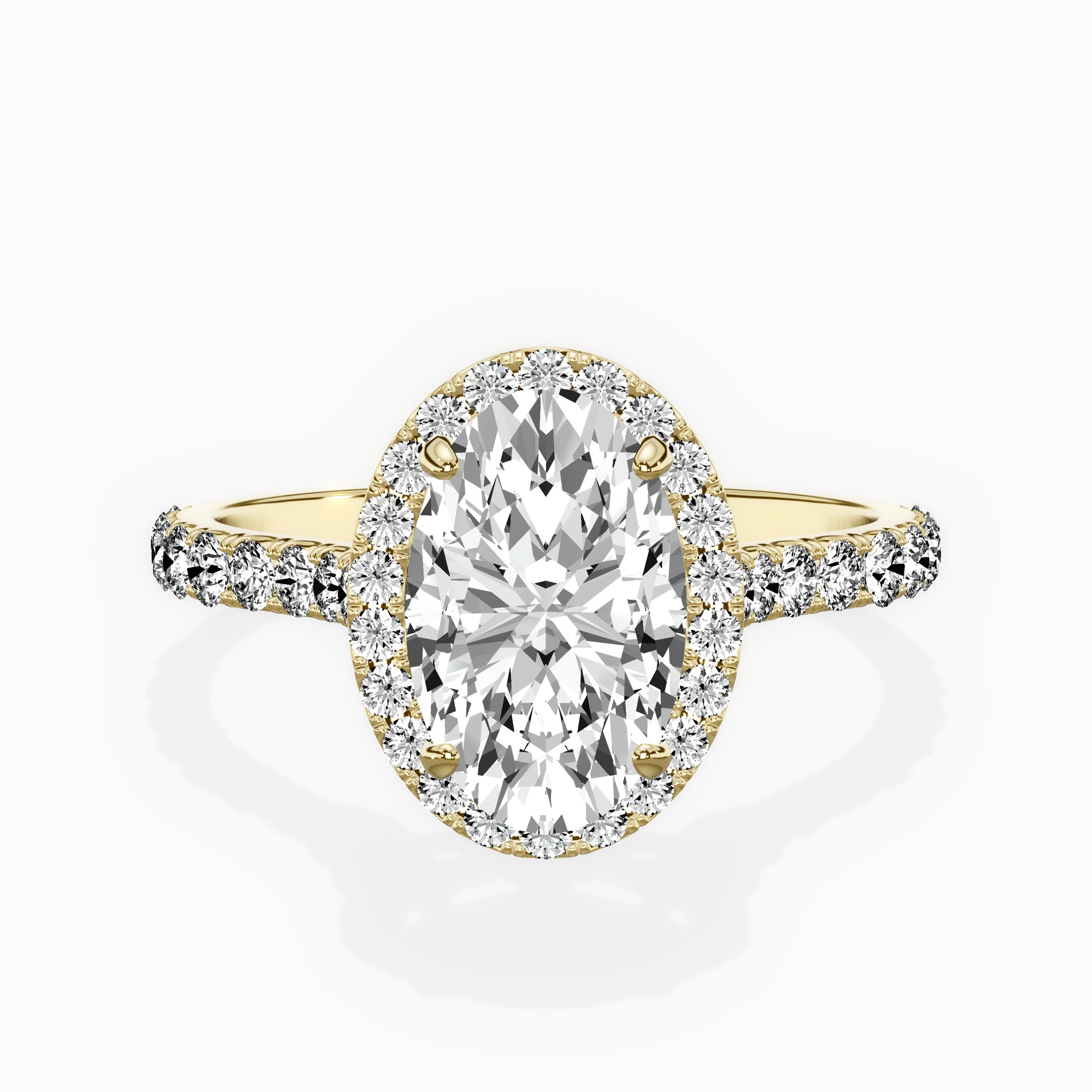 Secret Diamond Halo Engagement Ring
