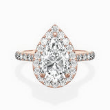 Secret Diamond Halo Engagement Ring