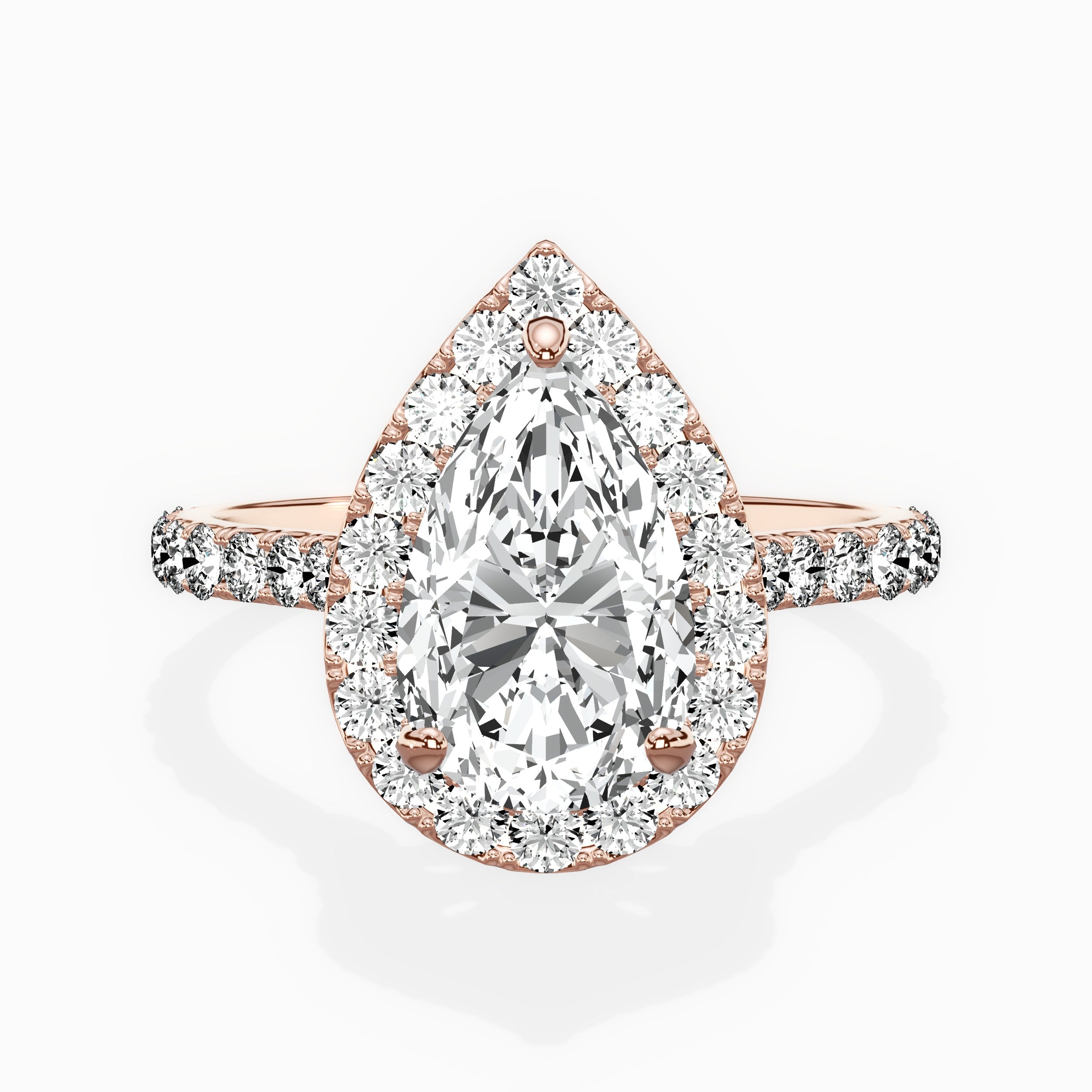 Secret Diamond Halo Engagement Ring
