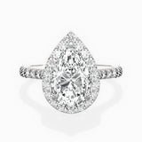 Secret Diamond Halo Engagement Ring