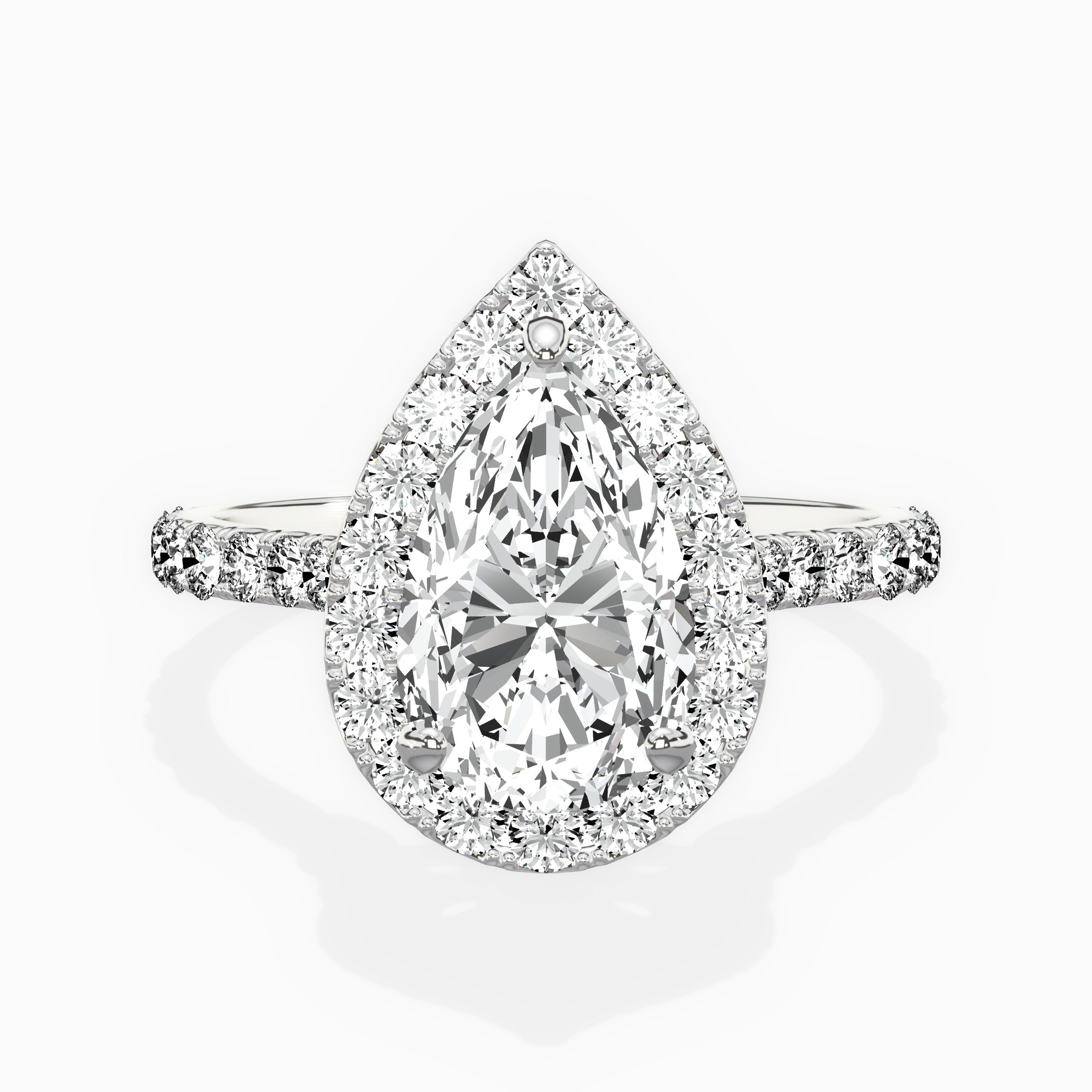 Secret Diamond Halo Engagement Ring