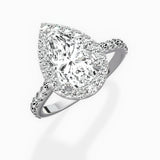 Secret Diamond Halo Engagement Ring