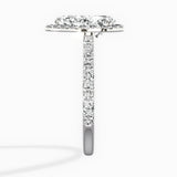 Secret Diamond Halo Engagement Ring