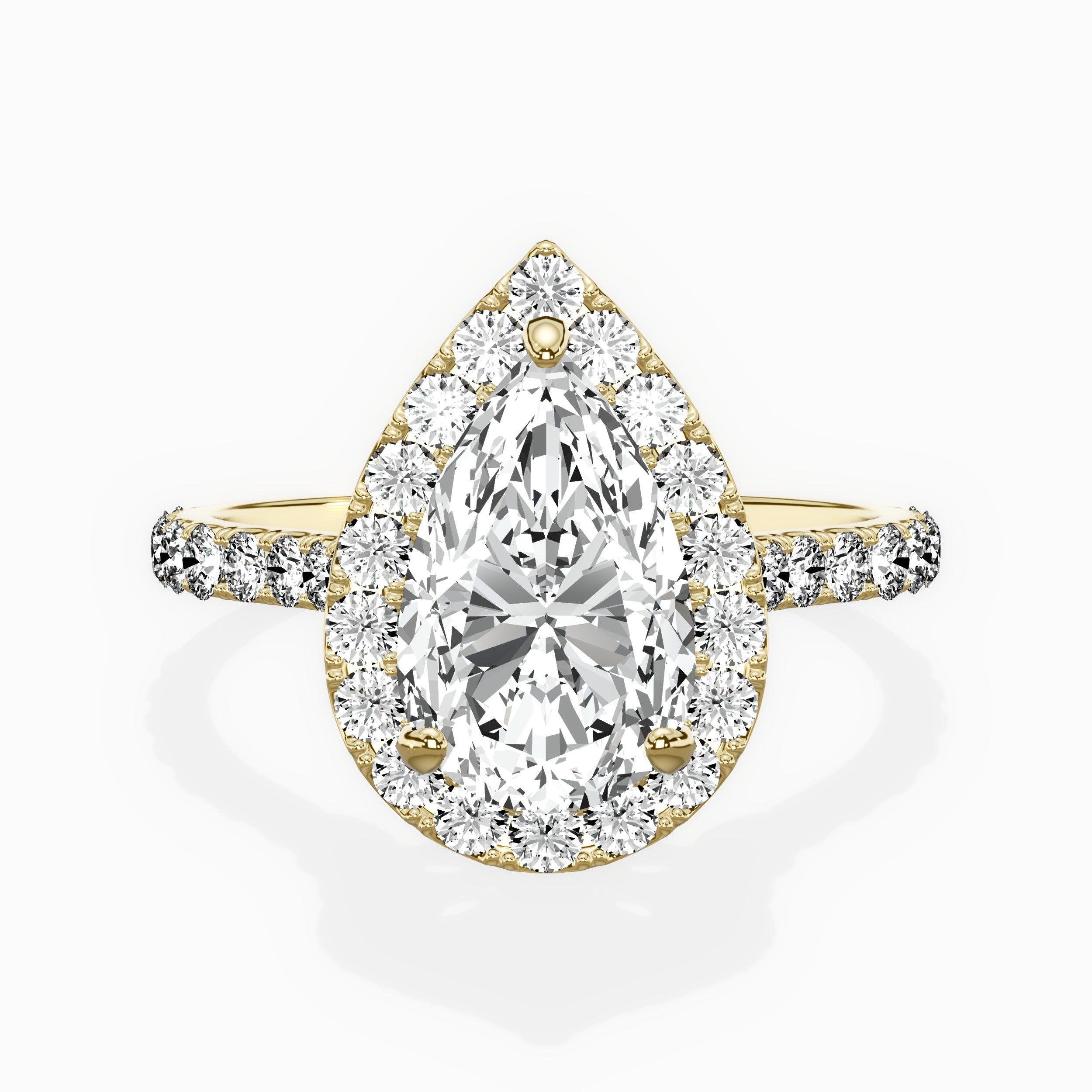 Secret Diamond Halo Engagement Ring