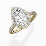 Secret Diamond Halo Engagement Ring
