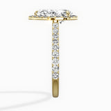 Secret Diamond Halo Engagement Ring