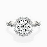 Secret Diamond Halo Engagement Ring