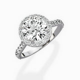 Secret Diamond Halo Engagement Ring