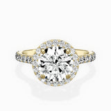 Secret Diamond Halo Engagement Ring