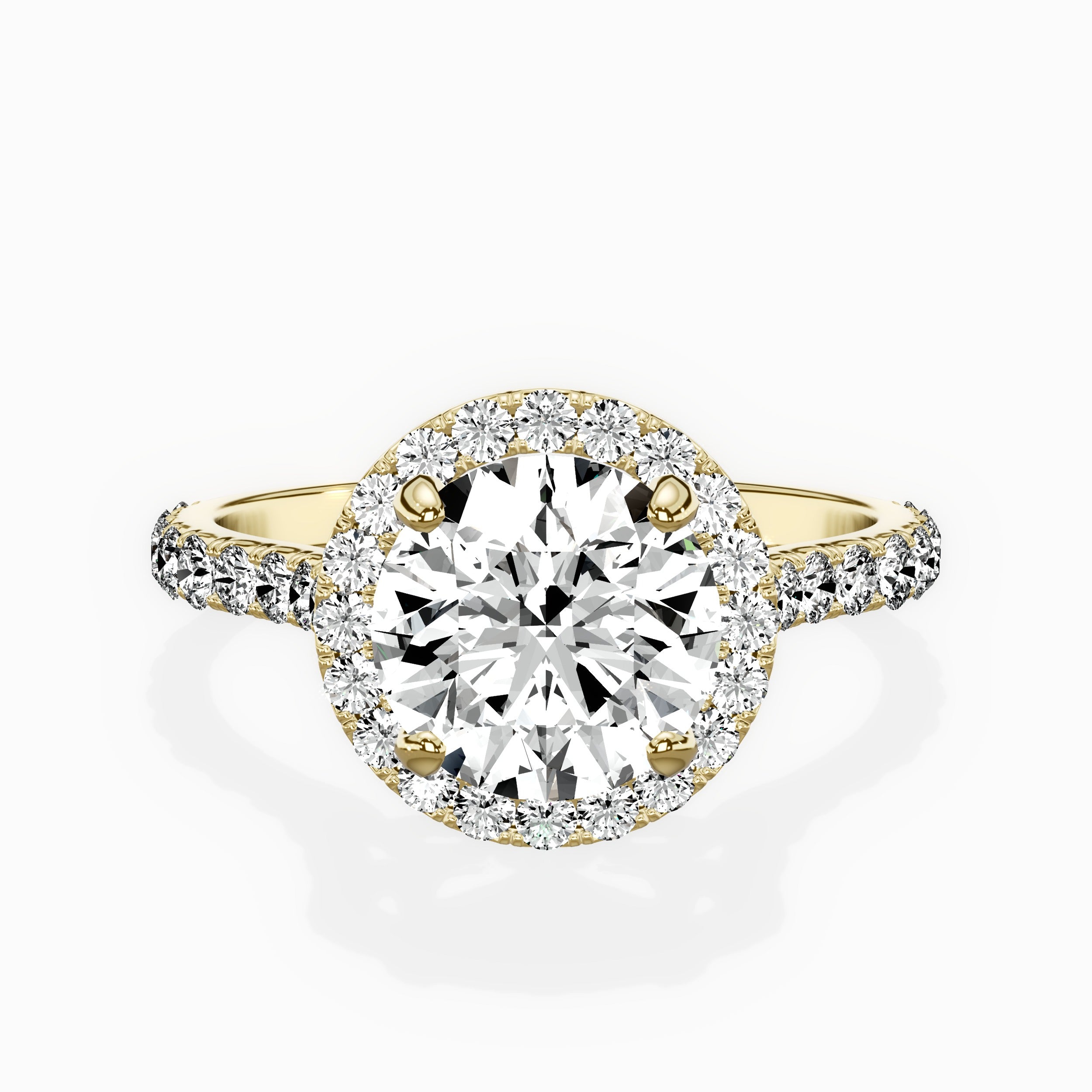 Secret Diamond Halo Engagement Ring