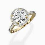Secret Diamond Halo Engagement Ring