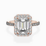 Secret Diamond Halo Engagement Ring