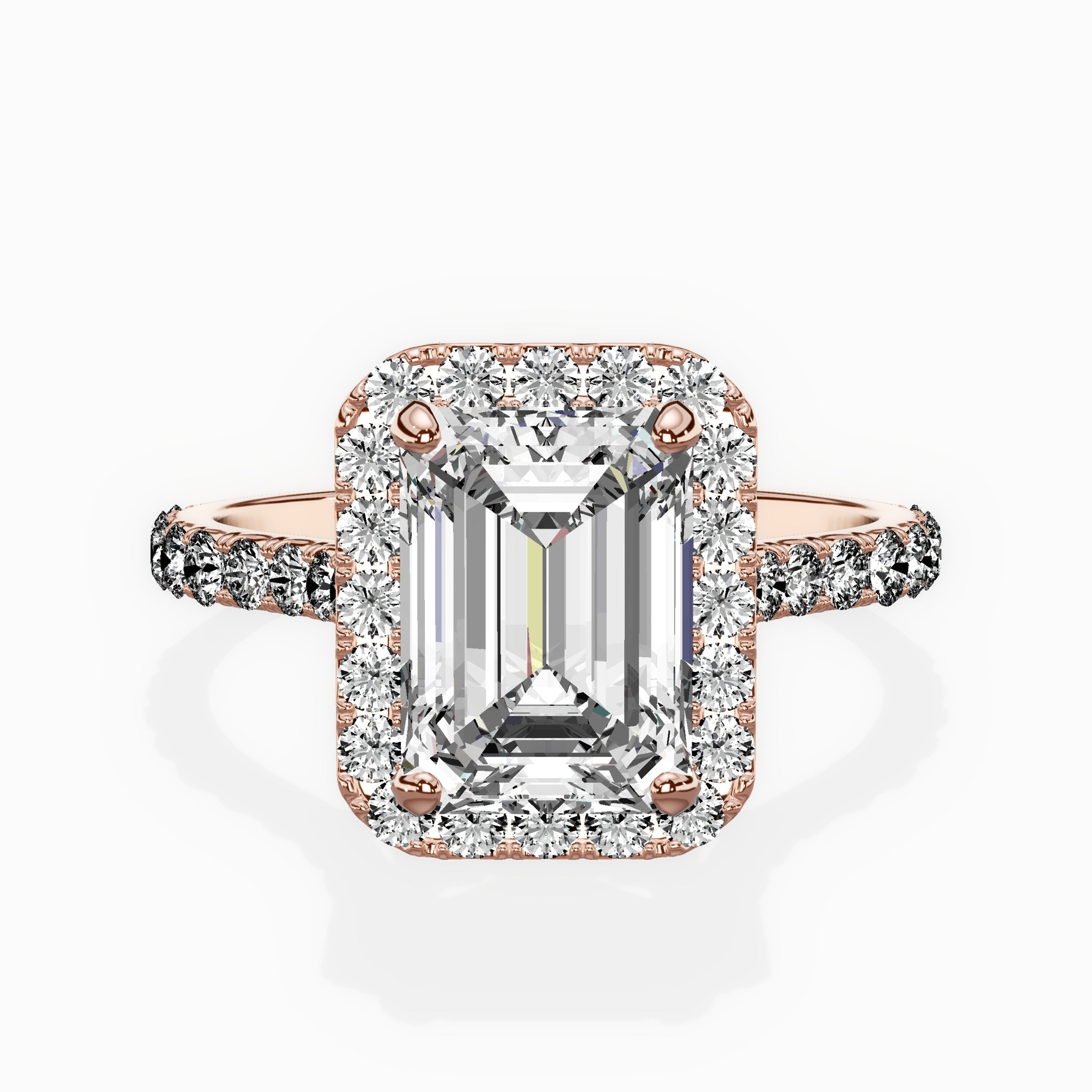 Secret Diamond Halo Engagement Ring