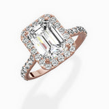 Secret Diamond Halo Engagement Ring
