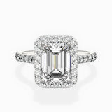 Secret Diamond Halo Engagement Ring